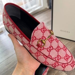 NIB GUCCI Canvas GG Monogram Horsebit Jordan Loafers